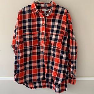 Old Navy Plaid Boyfriend Shirt